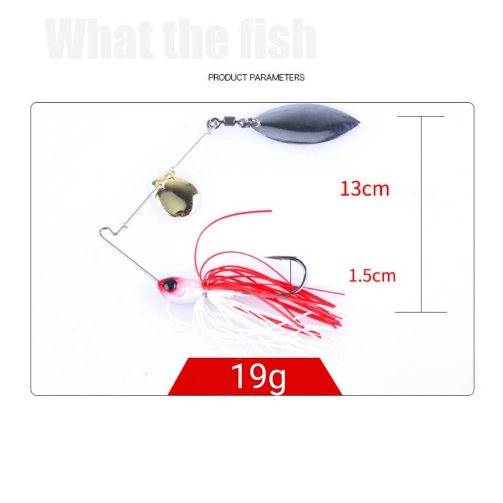 สปินเนอร์เบท ใบสปินคู่ 13g 19g Spinner bait เหยื่อตกชะโด เหยื่อตกแม่คอก เหยื่อตกปลาช่อนเหยื่อชะโด ร้าน porpraew R60 - รูปที่ 3