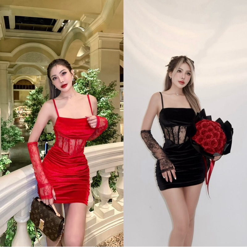 HH613 Ella Velvet Dress (690.-)