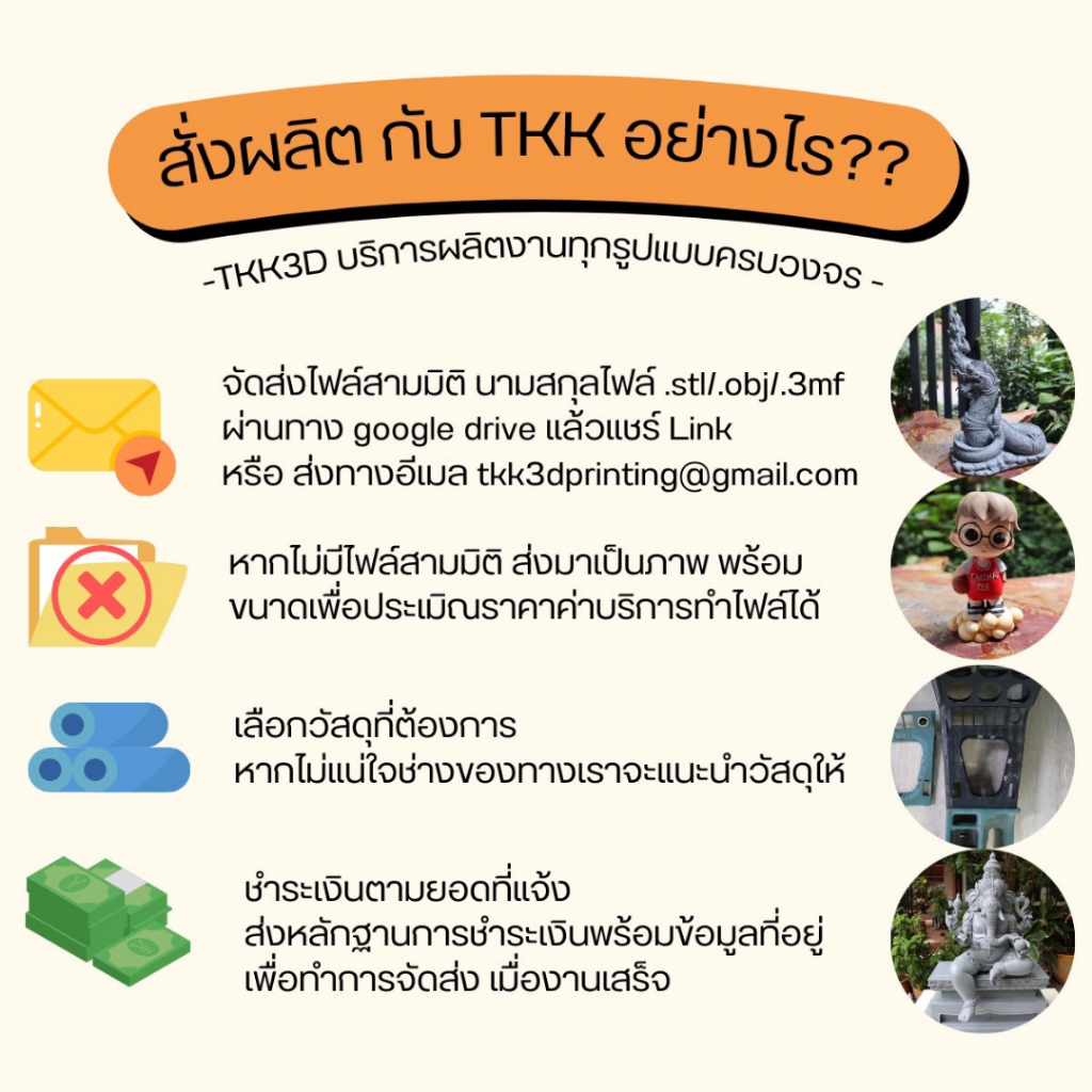 บริการพิมพ์ 3 มิติ [วัสดุ SLA] ราคาถูก รับปริ้นท์งาน พิมพ์งานสามมิติ โมเดล3มิติ 3D Printing Services by TKK3D
