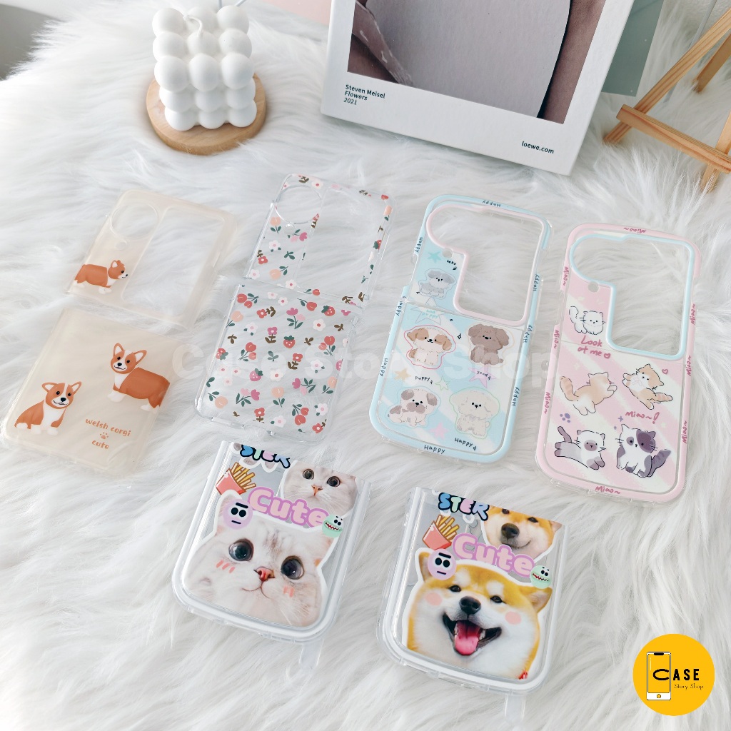 **ส่งจากไทย** เคส OPPO Find N3 Flip ลายหมา แมว ดอกไม้ น่ารักๆ