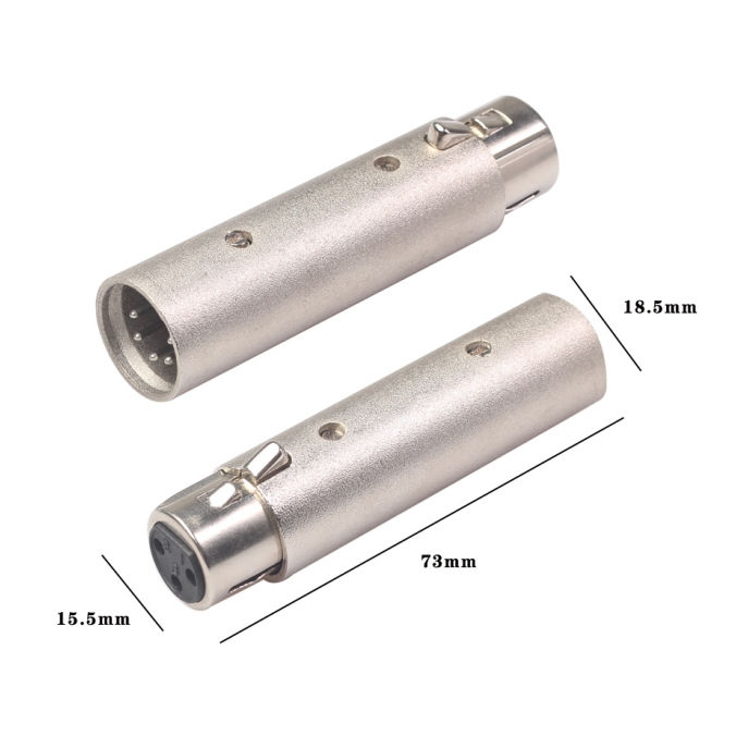 (ส่งจากไทย) adapter 3Pin เมีย XLR ถึง 5Pin XLR ผู้ DMX สัญญาณโคมไฟ XLR ราคาต่อชิ้น