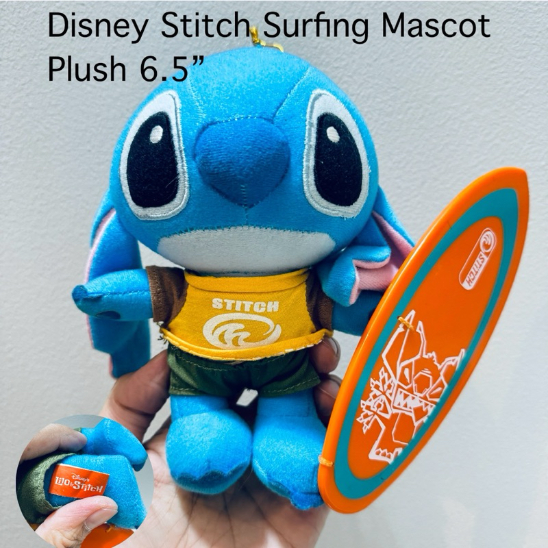 #ตุ๊กตา #สติช #สติทช์ #ดิสนีย์ #ขนาด6.5“ #ป้ายชัด #ลิขสิทธิ์แท้ #Lilo &amp; #Stitch by #Disney Stitch Surfing Mascot Plush