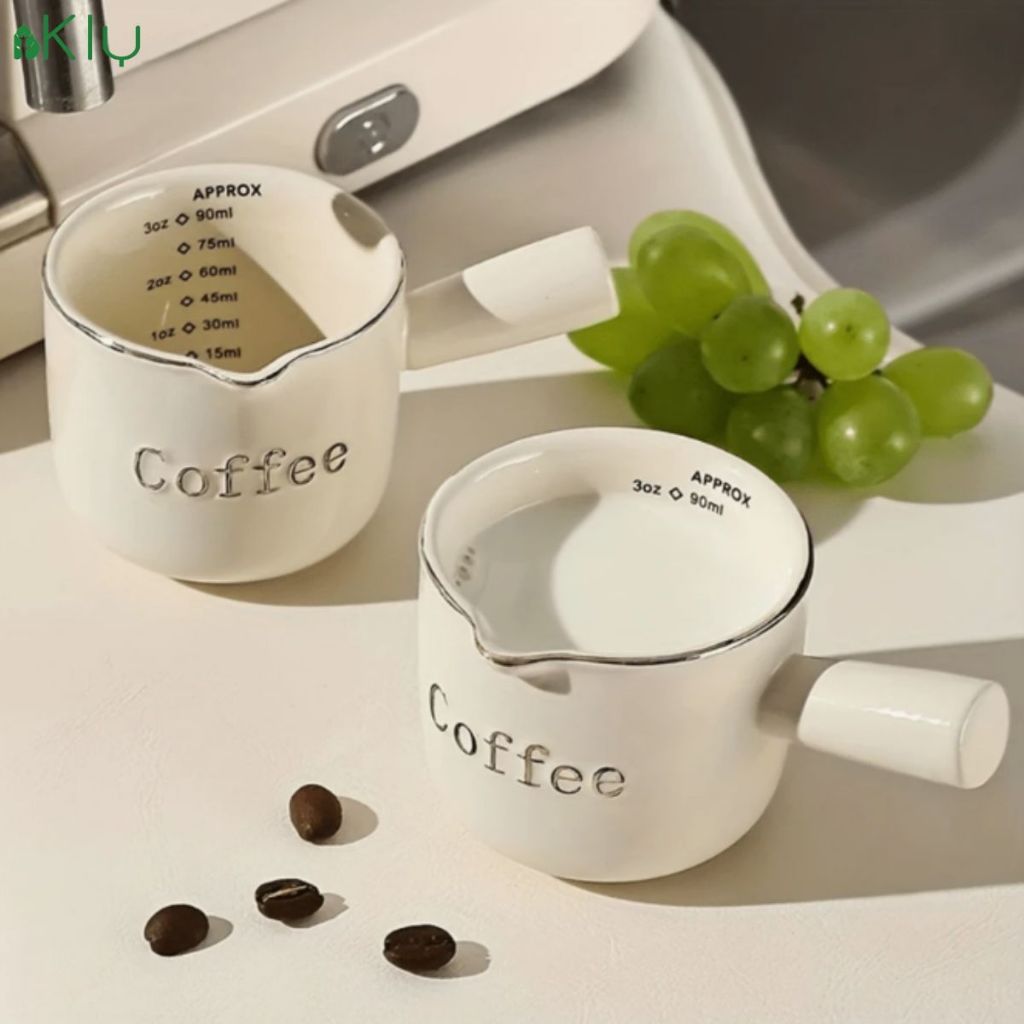 สําหรับชงกาแฟเอสเปรสโซ่ 90ml ตวงน้ำ นม ไซรัป ทนความร้อนสูง ขนาดเล็ก  KKHOME