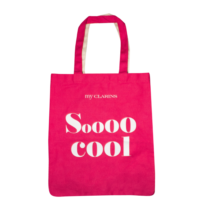 Clarins My Clarins So Cool Tote Bag  กระเป๋าผ้าจาก my clarins  แนวสดใส น่ารัก และยังรักษ์โลก