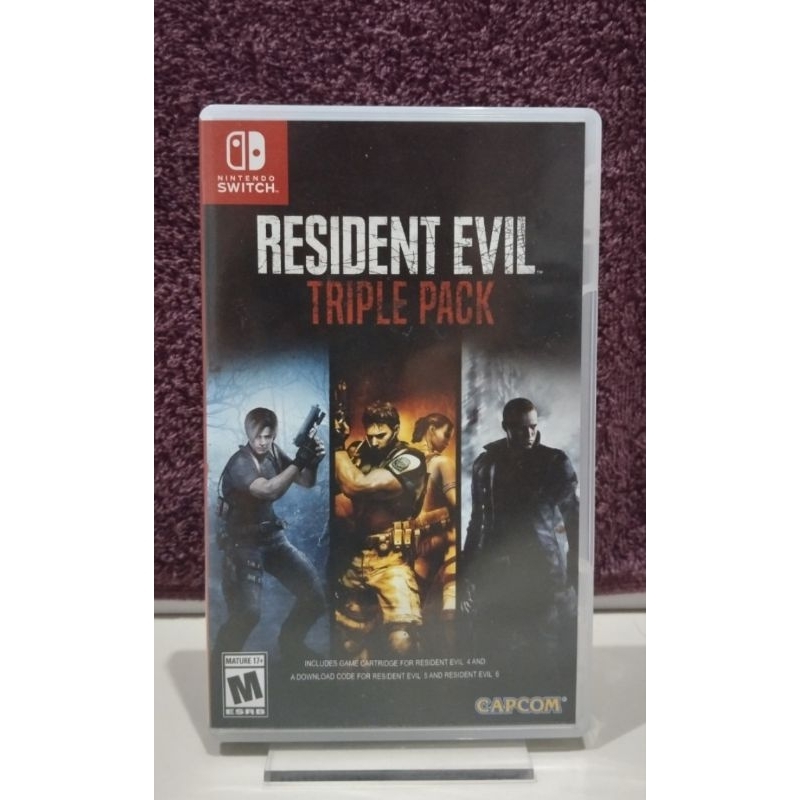 [พร้อมส่ง] nintendo switch แผ่นเกมส์ {resident evil triple pack} (เฉพาะภาค4) สภาพดี