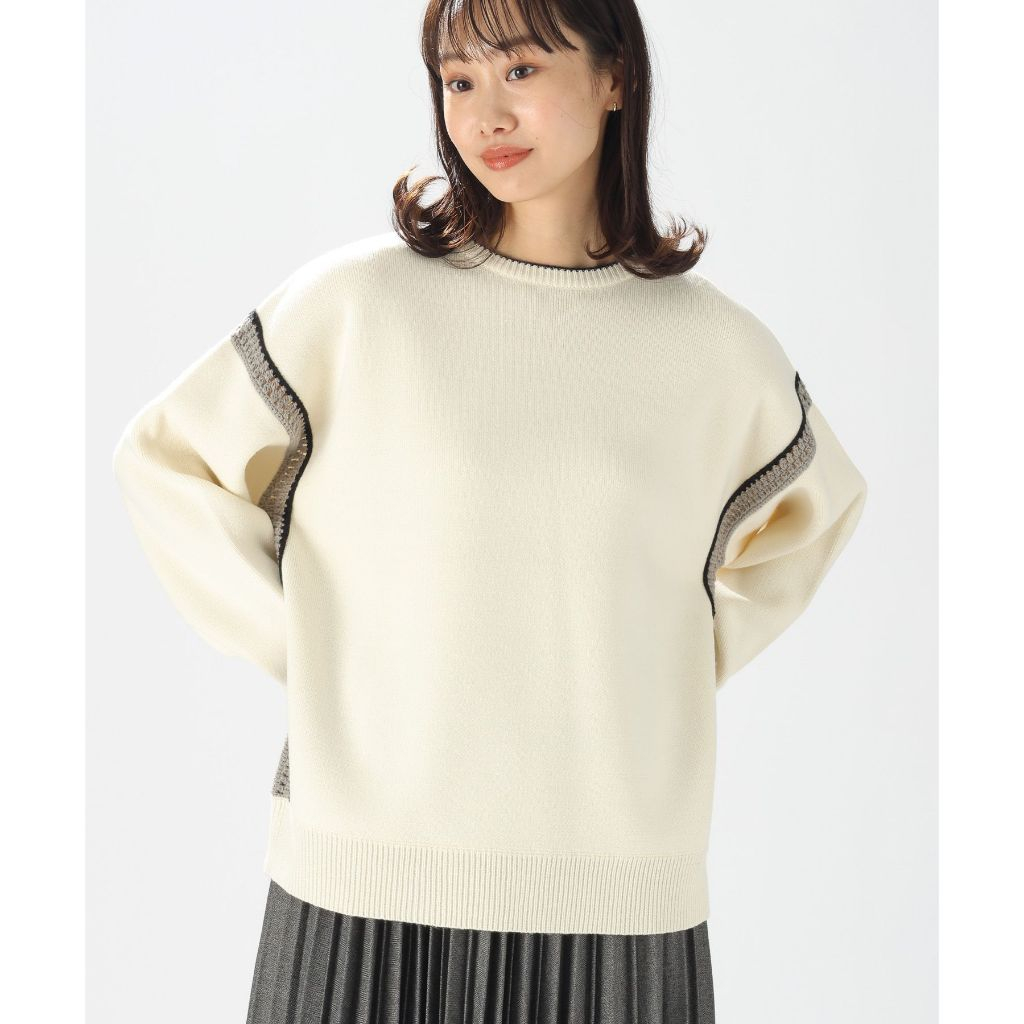 niko and ... Side crochet knit pullover