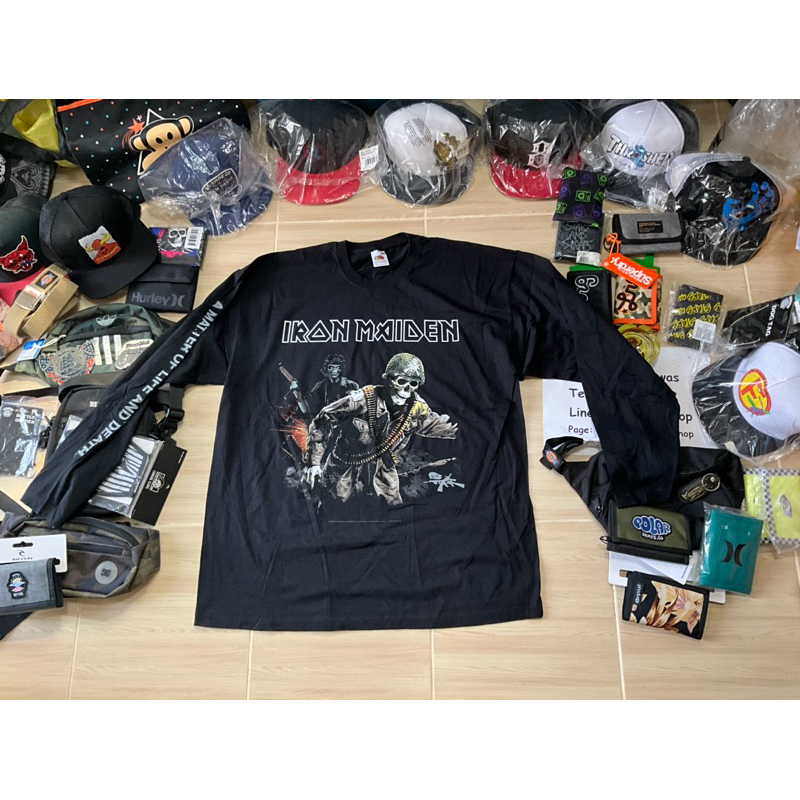 เสื้อแขนยาว Iron Maiden มีลายที่แขนขวา ของแท้มือ1 size XL