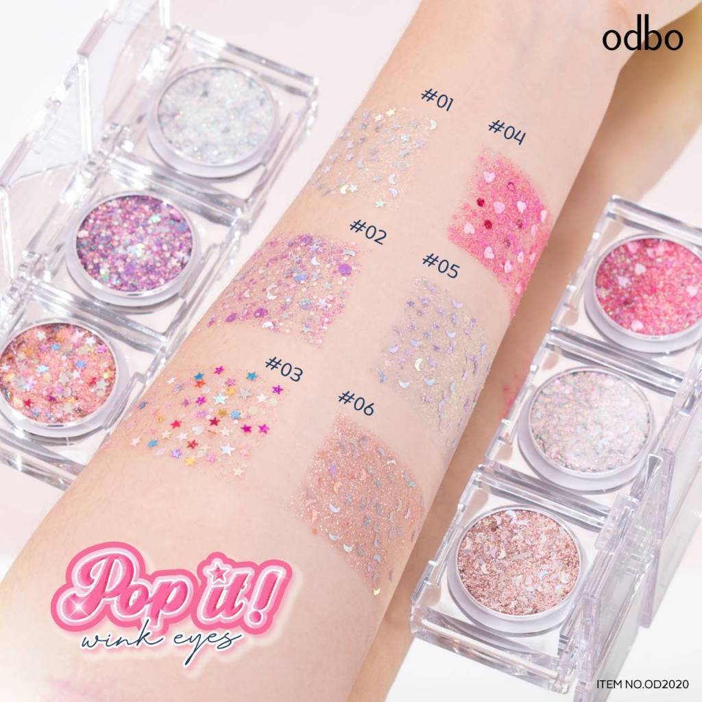 OD2020 ODBO Pop It Wink Eyeshadow ป๊อป อิท วิ้ง อายแชโดว์ กลิตเตอร์