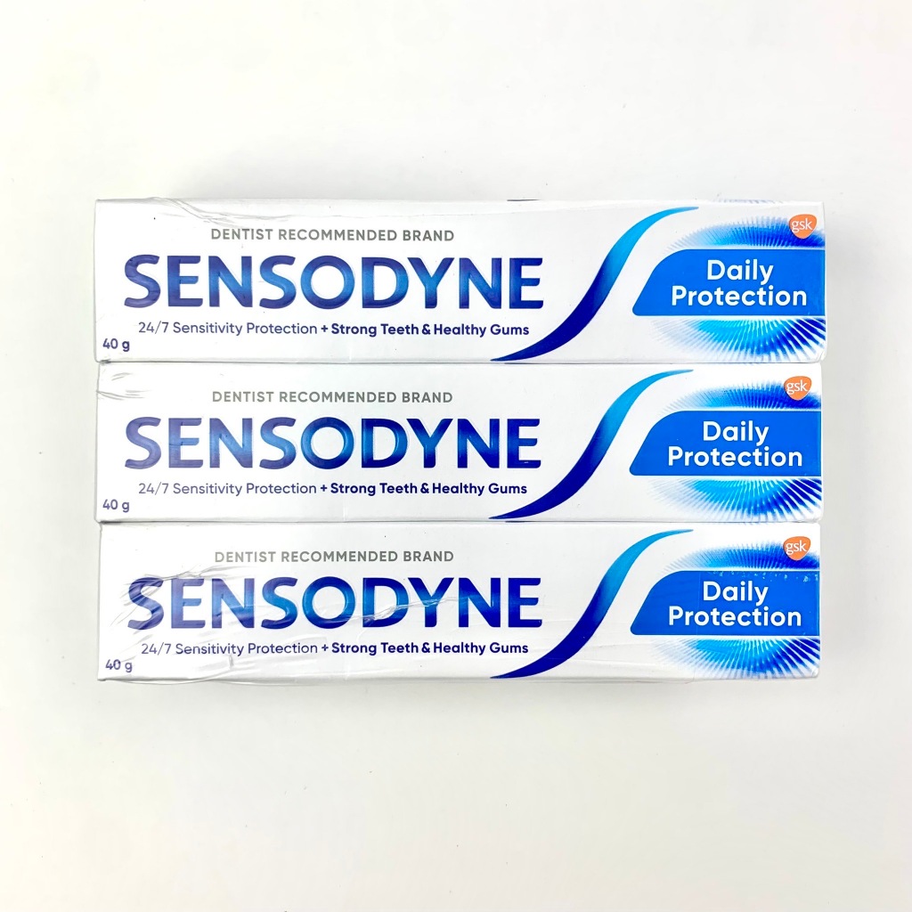 [แพ็ค 3] ยาสีฟัน เซ็นโซดายน์ เดลี่ โพรเทคชั่น Sensodyne Daily Protection [ขนาด 40 กรัม]