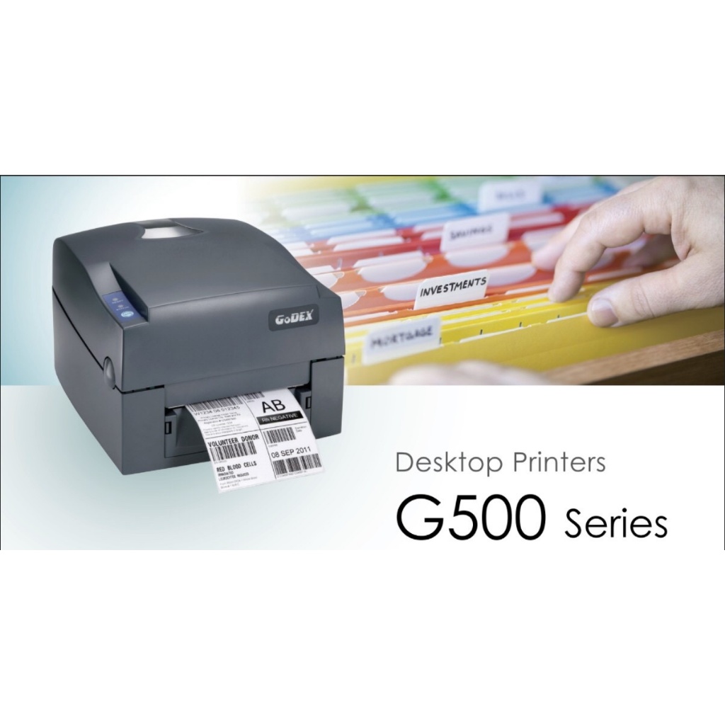 เครื่องพิมพ์บาร์โค้ด Godex G500 เครื่องพิมพ์สติ๊กเกอร์บาร์โค้ด