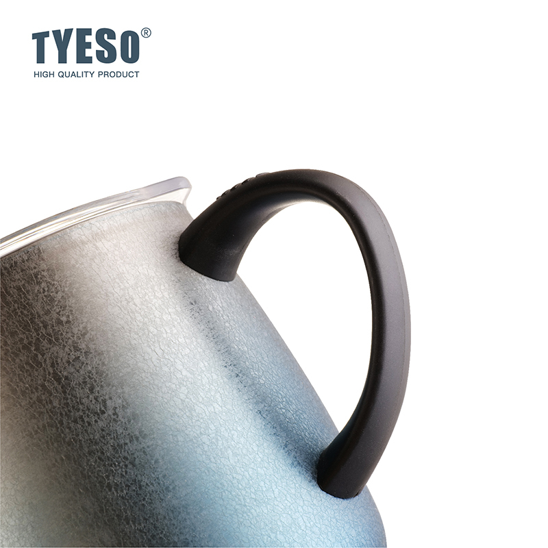 TYESO Glitter ทูโทน แก้วกาแฟ สแตนเลส 304 ขนาด 355ml./473ml. มีหูจับ มีฝาปิด