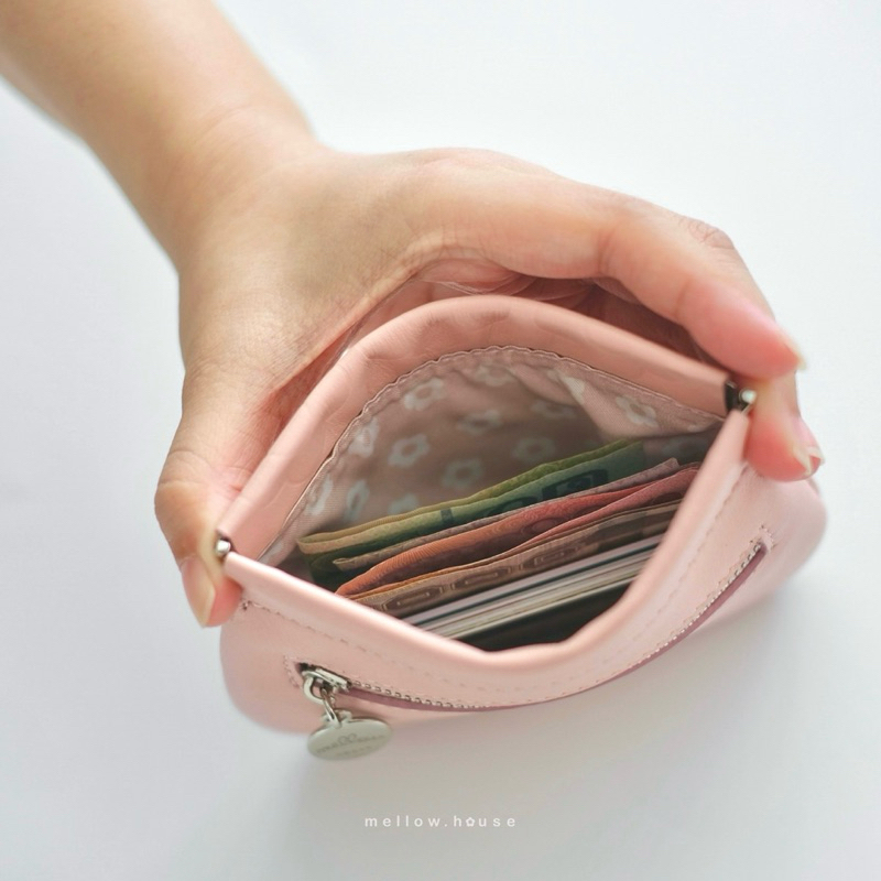 Mellow Slim Purse กระเป๋าสตางค์หนังแท้ปากบีบ