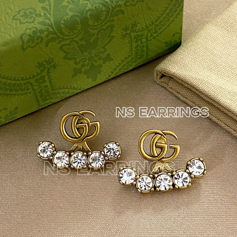 NS.EARRINGS | NS198 - Crystal Double G earrings