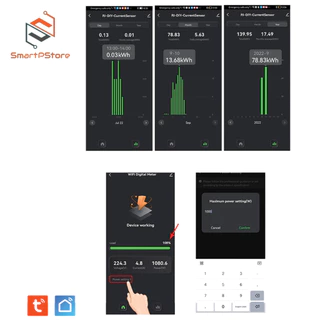 Tuya Smart Life WIFI Digital Meter 80A 100-240V AC วัดค่าไฟ Energy Meter kWh วัดพลังงานไฟฟ้า Smart Home