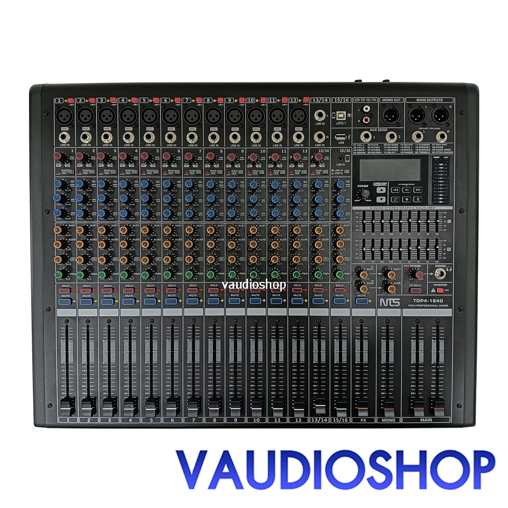NTS TOP4-1640 Power Mixer (16input, 400Wx4ch) เพาเวอร์มิกเซอร์ เอ็นทีเอส 400Wx4 แชนแนล Power Mixer T