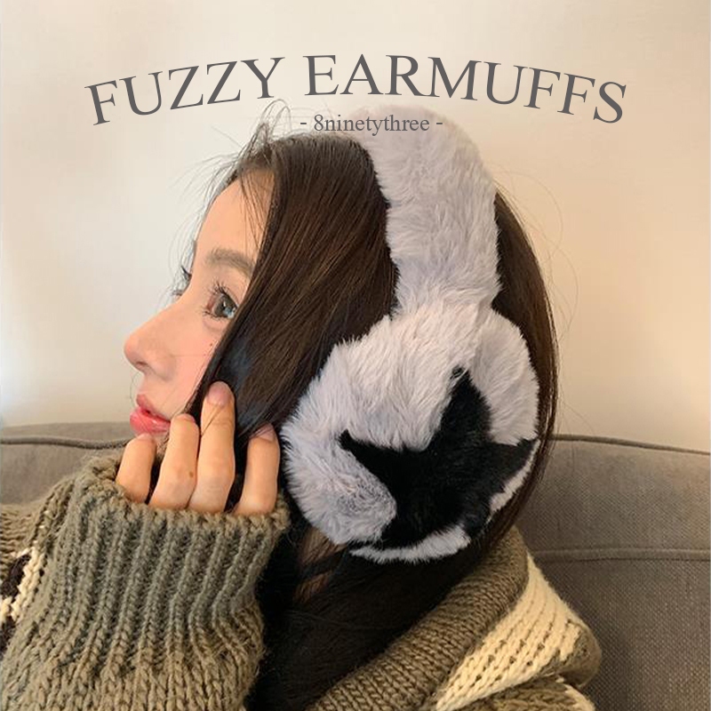 พร้อมส่ง Fuzzy Earmuffs E02 ที่ครอบหูกันหนาว ขนฟู นุ่มนิ่ม