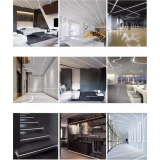 แบ่งขายเป็นเมตร/ ราคาต่อ1เมตร Silicone Channel Strip รางซิลิโคน แบบฝัง สำหรับ LED Strip Light