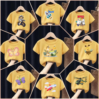 เสื้อยืดเด็กพิมพ์ลายการ์ตูน น่ารักๆๆ  เนื้อผ้าฝ้าย  