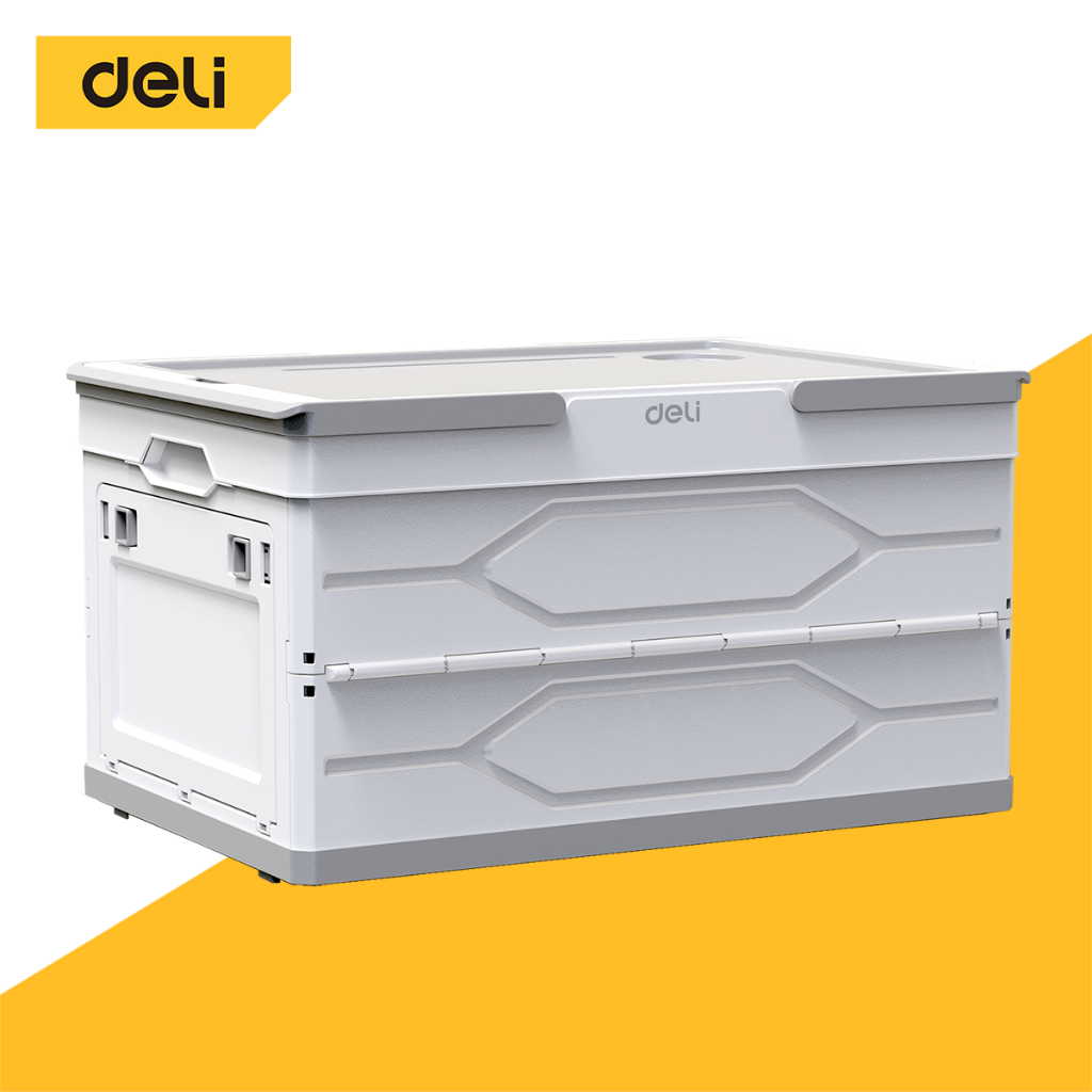 Deli กล่องเก็บของท้ายรถ กล่องใส่ของ พับได้ พกพาสะดวก รับน้ำหนักได้เยอะ Storage Box