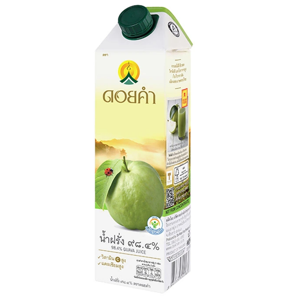 Doi Kham Guava Juice 98.4% 1000 ml.ดอยคำ น้ำฝรั่ง 98.4% 1000 มล. เครื่องดื่ม  น้ำผลไม้