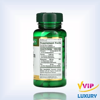 exp.02/2028 Nature's Bounty, Calcium Magnesium Zinc with Vitamin D3, 100 coated caplets