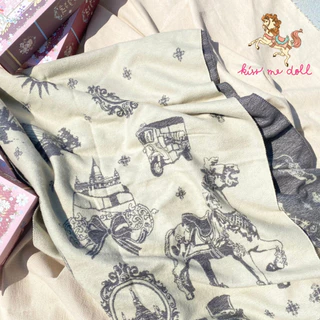 Kiss me doll ผ้าพันคอ ผ้าคลุมไหล่ คอลเลคชั่น Fleece ลาย City light (ผ้าหนา) ขนาด 180 x 70 cm.