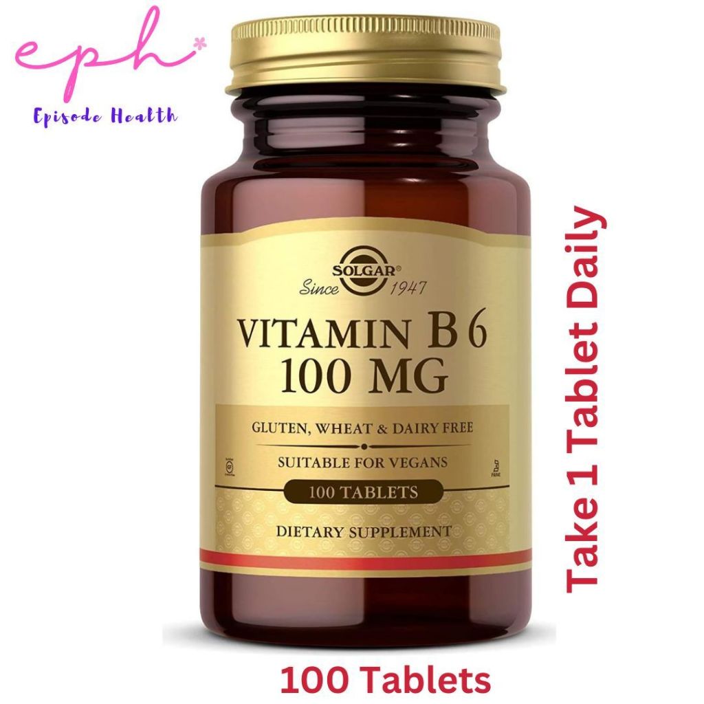 Solgar Vitamin B6 (100 mg) 100 Tablets วิตามินบี 6 100 เม็ด