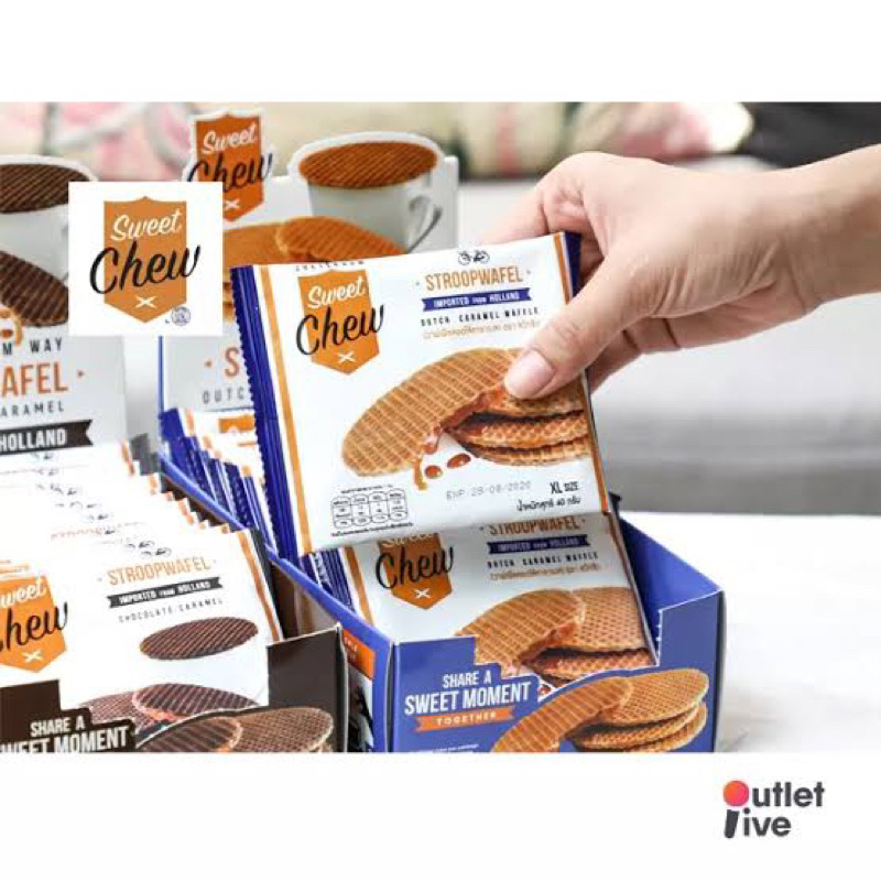 Stroopwafel dutch caramel wafle 40g. / chocolate วาฟเฟิลคาราเมล และ ช็อกโกแลตคาราเมล