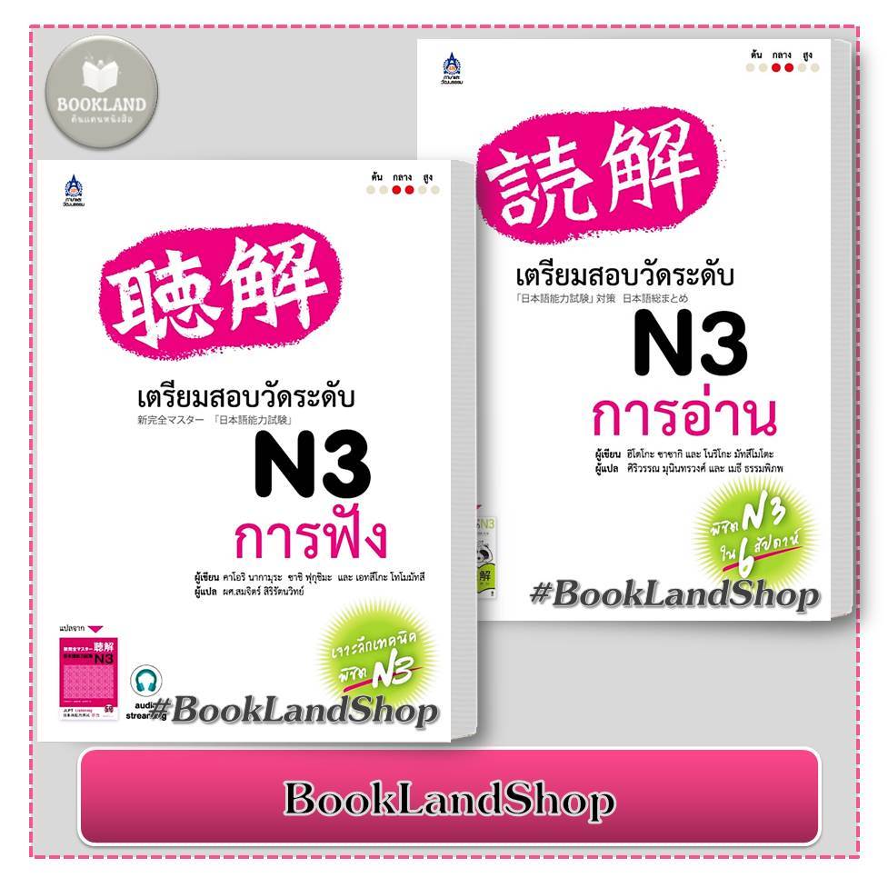 หนังสือ เตรียมสอบวัดระดับ N3 การฟัง / การอ่าน สนพ.ภาษาและวัฒนธรรม สสท. คู่มือเตรียมสอบ #BookLandShop