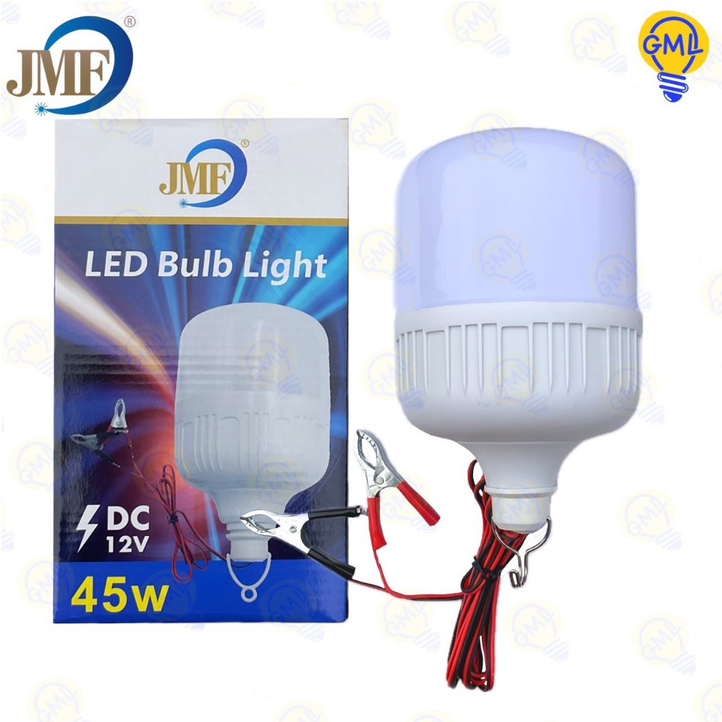 JMF หลอดไฟคีบแบต LED 45W แสงขาว (DC 12V)