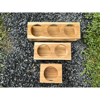 ที่วางแก้วน้ำ ที่ใส่แก้วน้ำ 1-6 ช่อง 🌈ทำจากไม้สัก🦋🍒🍞