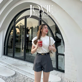 SRN-13 | JOVIE Short Pants ดีเทลจีบตรง กางเกงขาสั้น