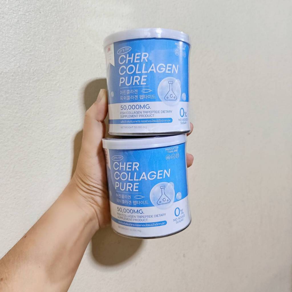 1แถ​ม1​ CHER 50,000 mg Collagen Pure เห็นผลเรื่องผิว บำรุงข้อต่อ