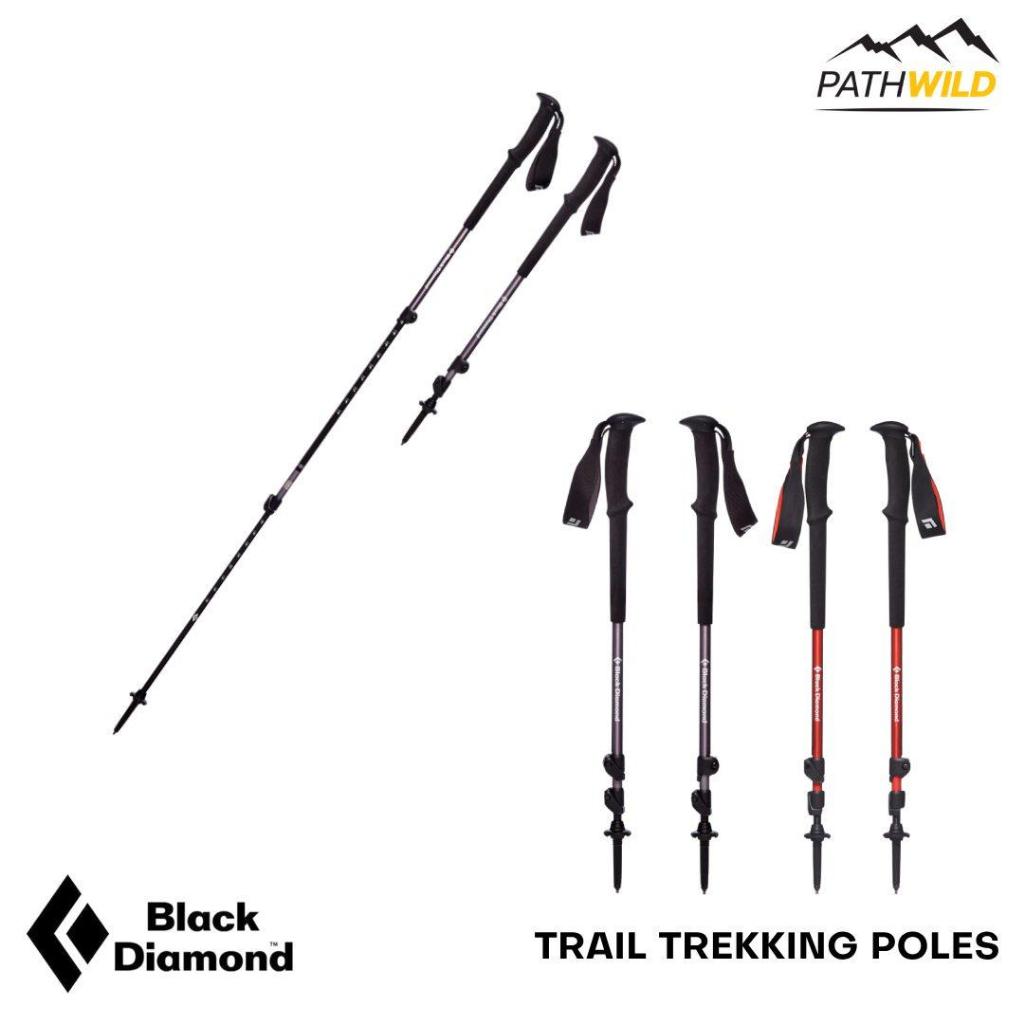 BLACK DIAMOND TRAIL TREKKING POLES ไม้เท้าสำหรับเดินป่า เทรคกิ้ง ด้ามจับยาว จับสะดวก ใช้งานได้ในช่วง 64-140 cm