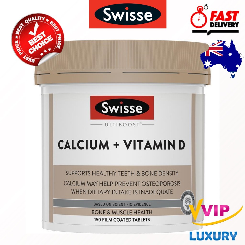 exp.10/2028 Swisse Calcium + Vitamin D 150 Tablets