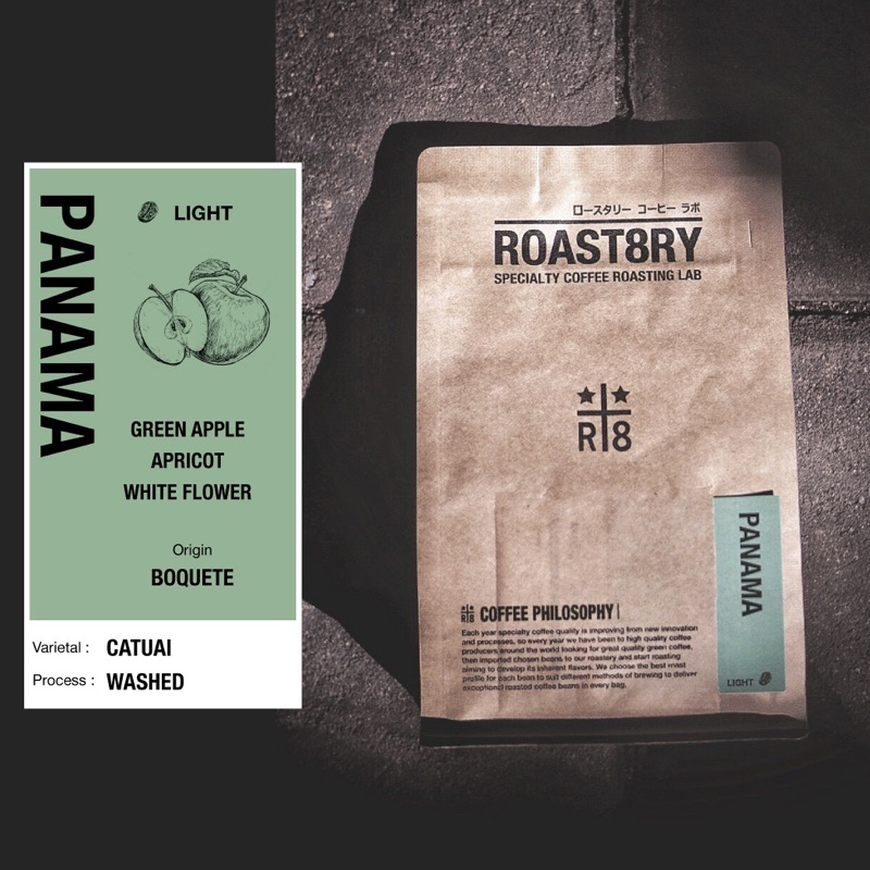 เมล็ดกาแฟ Panama คั่วกลางค่อนอ่อนโทน Tropical fruit สำหรับ filter และ Espresso