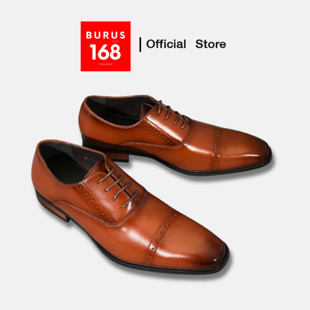 รองเท้าหนังแท้ คาดลายฉลุ ผู้ชาย - รุ่น Captoe Brogue Oxford