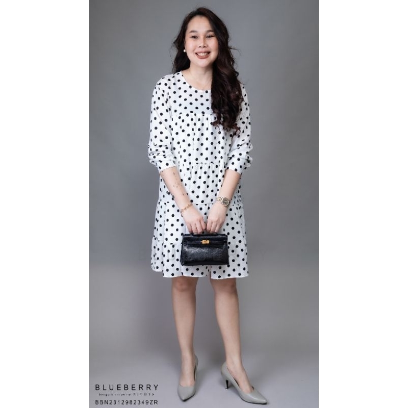 NEW 2024 PREMIUM BRANDNAME LUXURY POLKA DOTS DRESS BLUEBERRY NIGHTS 🔴
