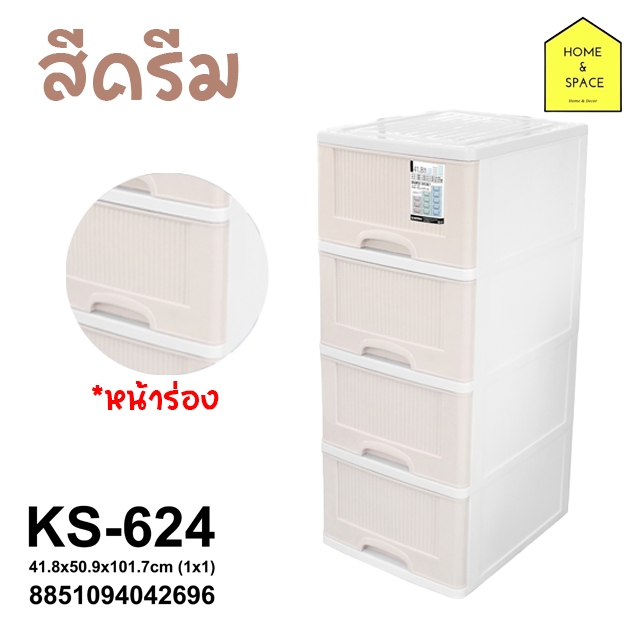 ตู้ลิ้นชักสีพาสเทล (มีล้อ) รุ่น KS (หน้ากว้างกว่าเดิม) - รูปที่ 2