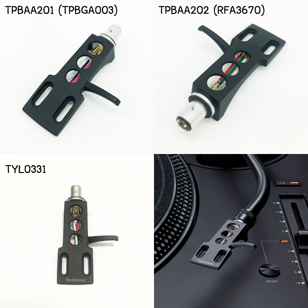Headshell แบรนด์ Technics กระโหลกหัวเข็ม เครื่องเล่นแผ่นเสียง SL-1200 SL-1210 Part TPBAA201 , TPBAA202 , TYL0331