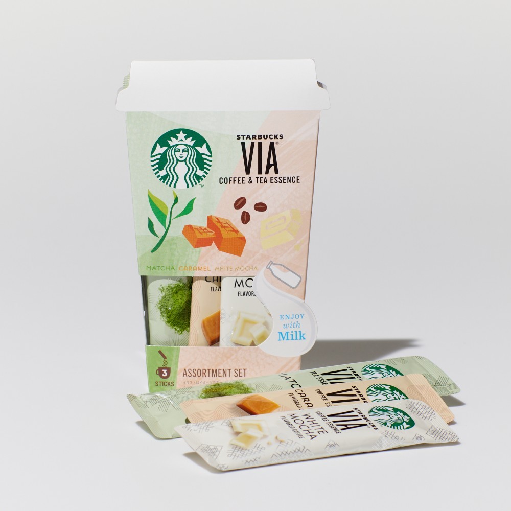 ผงชง Starbucks VIA Coffee &amp; Tea Essence Assortment Set มี 3 รสใน 1 เซ็ต BBF.31/03/24