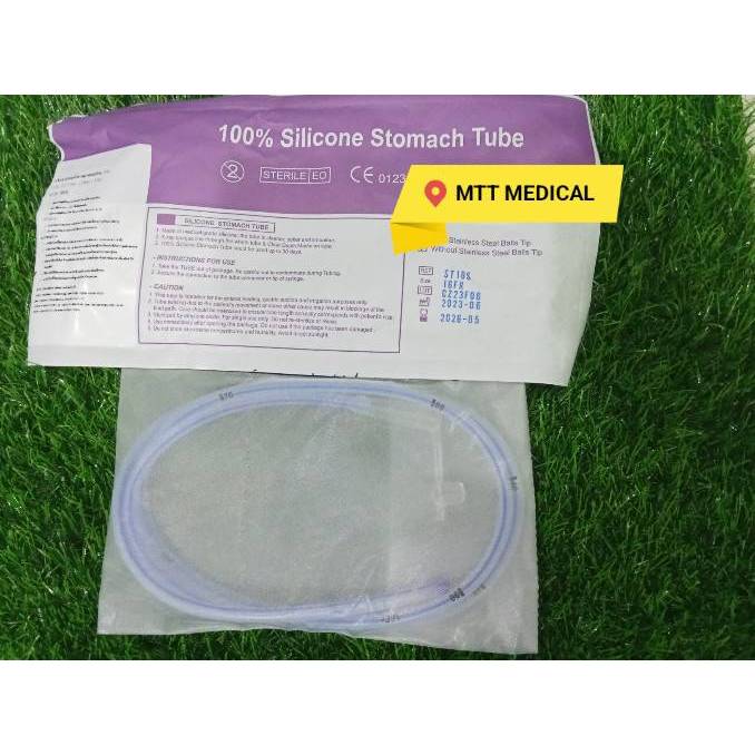 สาย ให้อาหาร ซิลิโคน Silicone Stomach Tube NG Tube เบอร์ 14 , 16,18