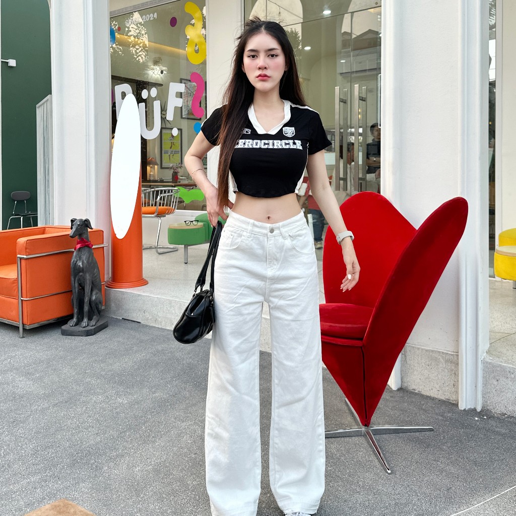 เสื้ื้อครอปแฟชั่น ผ้ายืดเยอะ สาวอวบใส่ได้แน่นอน 🥴 ทรงคอวี เข้ารูป นางแบบใส่งานจริง รุ่น เสื้อzeroB-002-4-BB