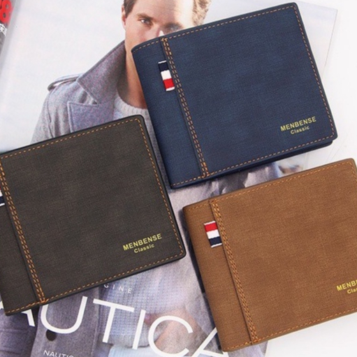 GUCSELECTED(B1694) กระเป๋าสตางค์ผู้ชาย MenBense Classic เป็นหนังPUสัมผัสนิ่ม