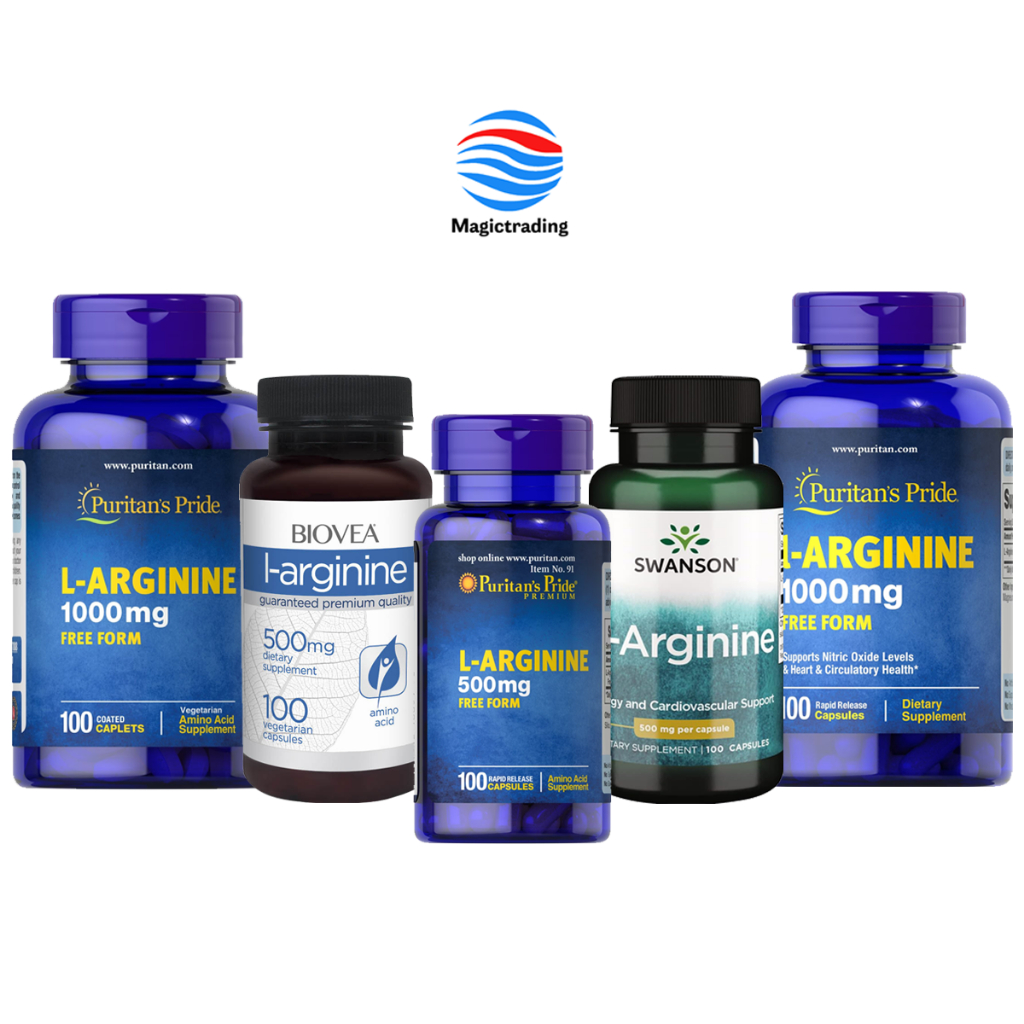 L-Arginine 500 mg, 1000 mg.