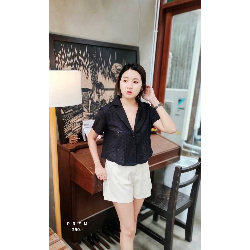 เสื้อเรณู เสื้อลูกไม้ลายฉลุน่ารักๆ พร้อมส่ง มีเก็บเงินปลายทาง  #225 ราคา ถูกที่สุด ดีลบีเคเค แกลเลอรีภาพที่ 3