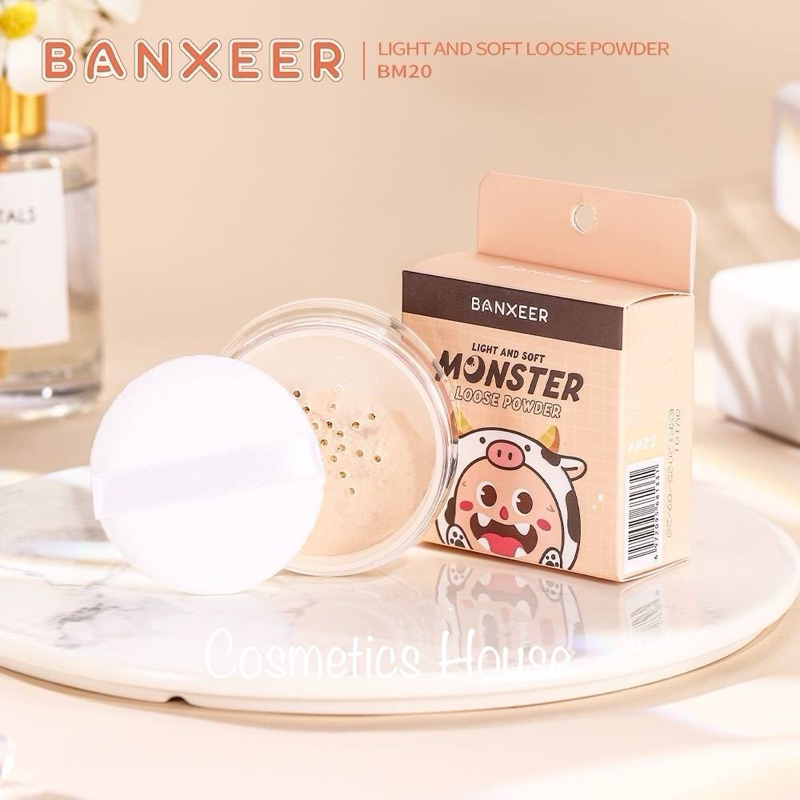 แป้งฝุ่น แป้งทาหน้า แบงเซียร์ ไลท์ แอนด์ ซอฟท์ มอนสเตอร์ BANXEER LIGHT AND SOFT MONSTER LOOSE POWDER (ไม่มีกล่อง)