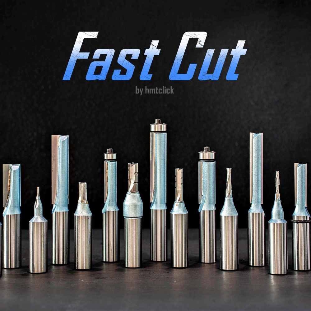 [Fast Cut] ดอกกัดตรง ดอกเร้าเตอร์ 1/2" หัวชน หัวไม่ชน ติดลูกปืน  ดอกคาร์ไบด์ เซาะร่อง เก็บขอบ งานไม้