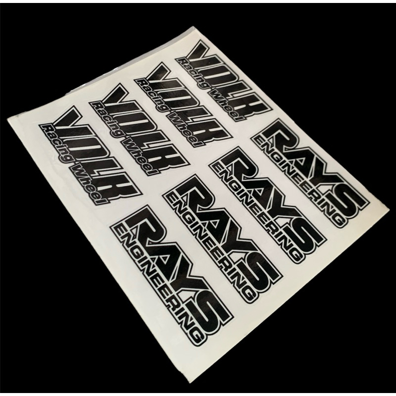 สติ๊กเกอร์ล้อ TE37 ครบชุด4ล้อ  สติ๊กเกอร์ Rays volk