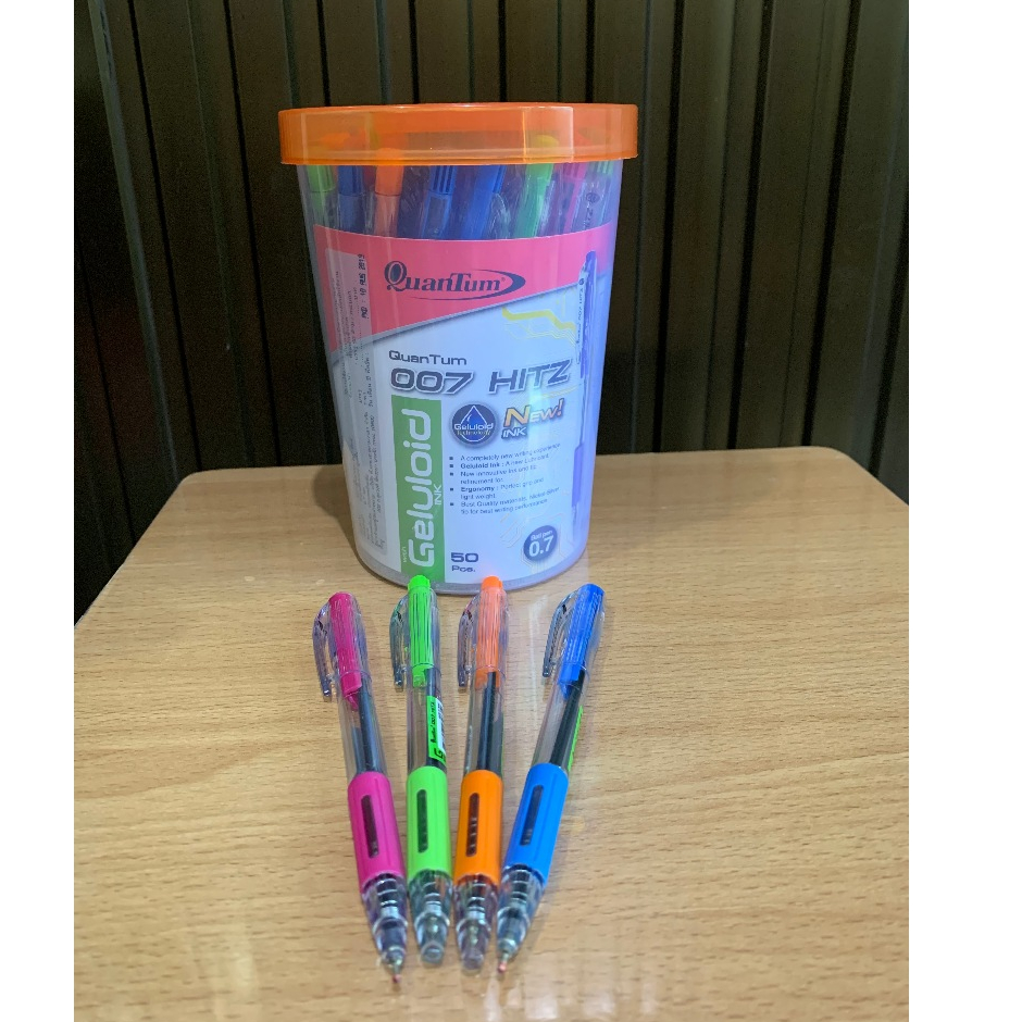 ปากกาลูกลื่นควอนตั้ม 007 HITZ สีน้ำเงิน